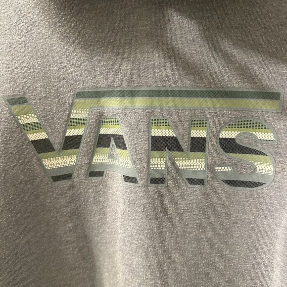 VANS Hoodie Large Logo Spellout Men's Size Medium Blue Sweatshirt Skateboard Y2K - Picture 3 of 5